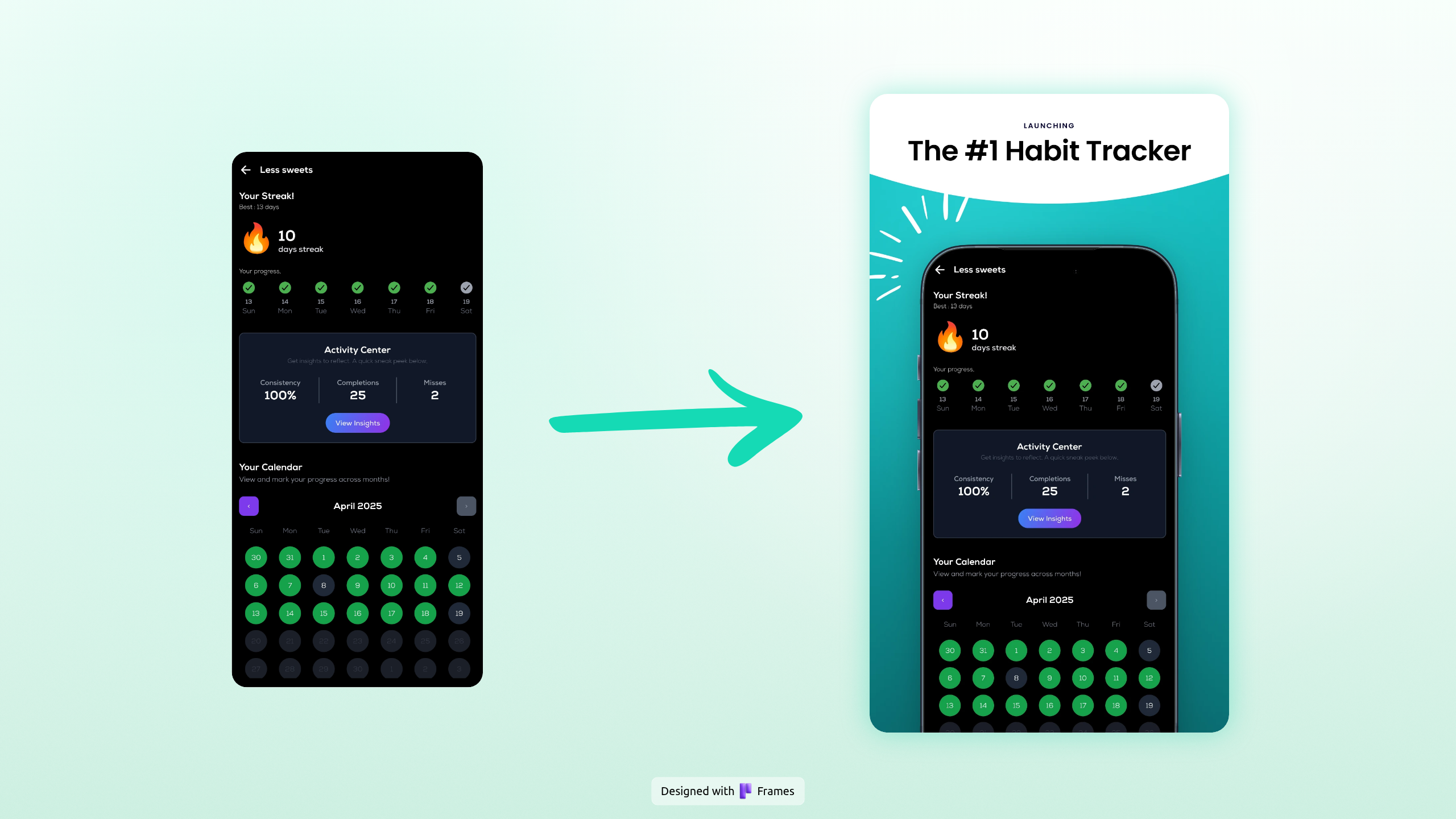Example App Store screenshot created with Frames