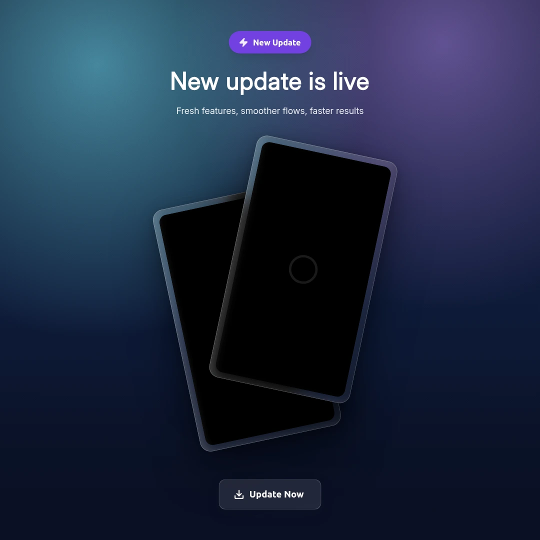 New Update template preview
