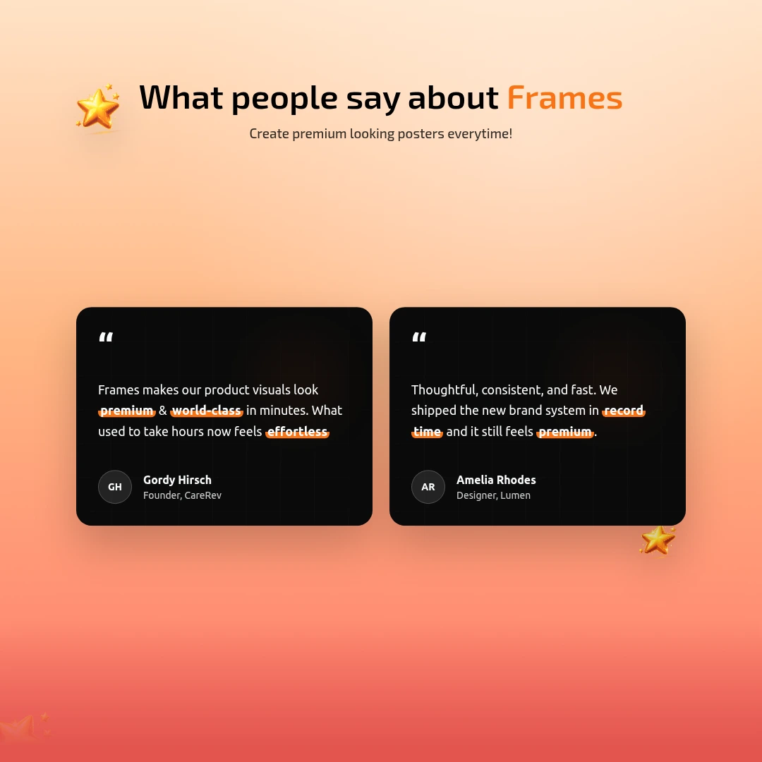 Testimonial Poster template preview